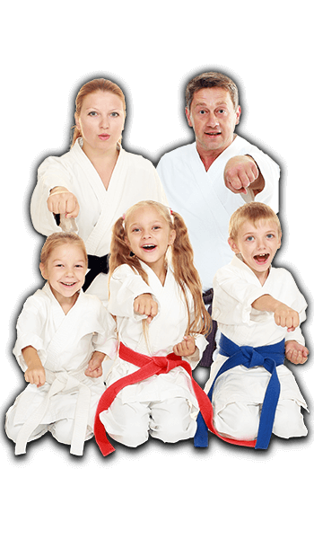Martial Arts Lessons for Families in Ashburn VA - Sitting Group Family Banner